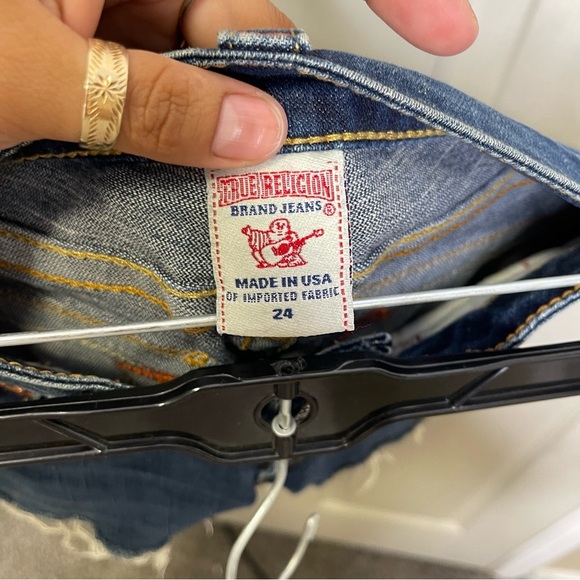 True Religion Women’s Booty Jeans Shorts Sz 24 - Picture 8 of 9